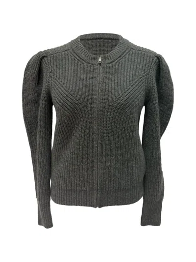 Pre-owned Isabel Marant Vintage Randy Puff-sleeve Sweater In Gray