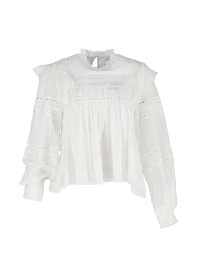 Pre-owned Isabel Marant Vintage Ruffled Blouse In White
