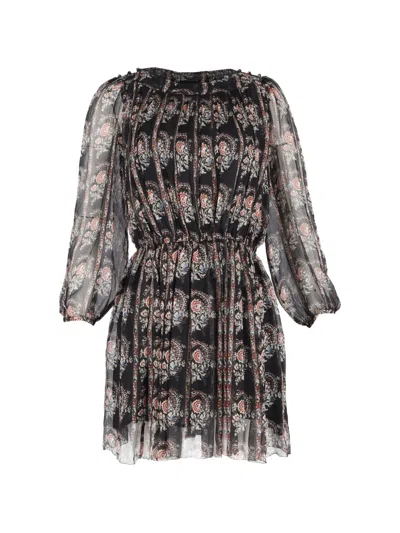 Pre-owned Isabel Marant Vintage Sharla Mini Dress In Black
