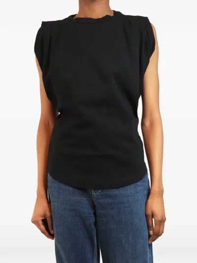 Pre-owned Isabel Marant Vintage Sleeveless Gathered T-shirt In Black