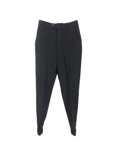 Pre-owned Isabel Marant Vintage Straight Leg Pleated Trousers In Black