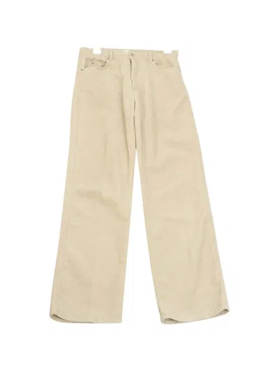 Pre-owned Isabel Marant Vintage Straight-leg Corduroy Trousers In Neutral