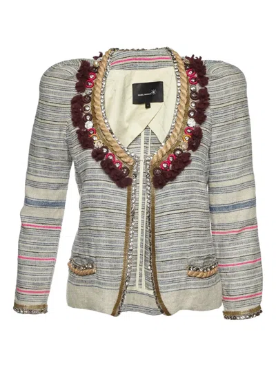 Pre-owned Isabel Marant Vintage Striped Crystal-embellished Jacket