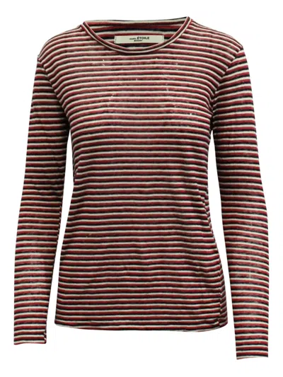 Pre-owned Isabel Marant Vintage Striped Long-sleeve T-shirt In Red