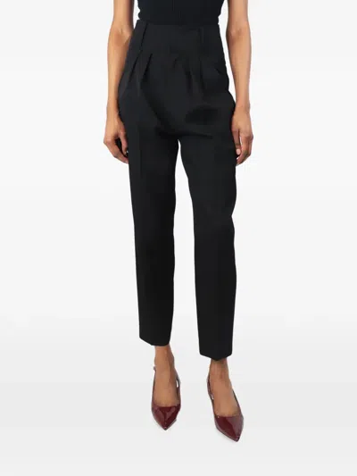Pre-owned Isabel Marant Vintage Tapered Wool Trousers In Black