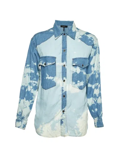 Pre-owned Isabel Marant Vintage Tie-dye Denim Shirt In Blue