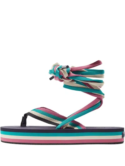 Pre-owned Isabel Marant Vintage Tuoni Platform Sandals In Black