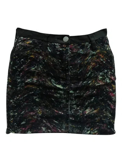 Pre-owned Isabel Marant Vintage Tweed Mini Skirt In Black