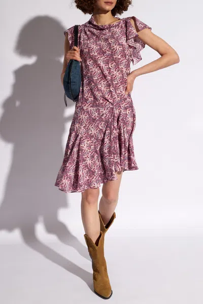 Isabel Marant Woman Mini Dress Purple Size 10 Silk, Elastane