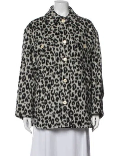 Pre-owned Isabel Marant Virgin Wool Animal Print Coat In Multicolor