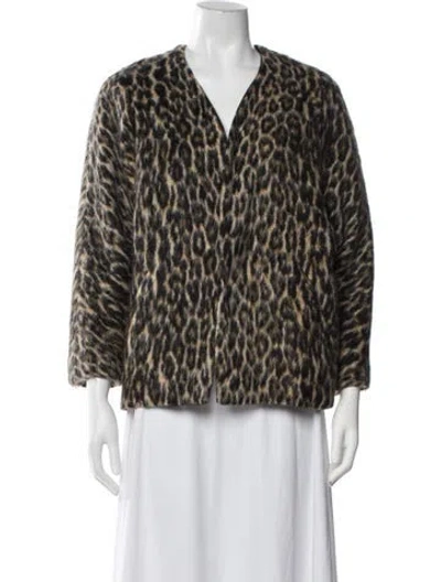 Pre-owned Isabel Marant Virgin Wool Animal Print Jacket