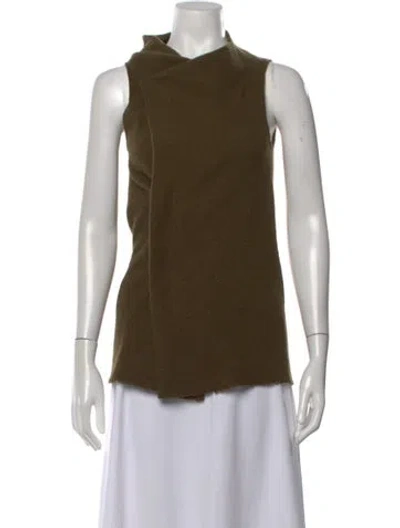 Pre-owned Isabel Marant Virgin Wool Asymmetrical Sweater In Brown