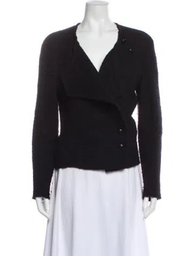 Pre-owned Isabel Marant Virgin Wool Biker Jacket In Black