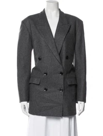 Pre-owned Isabel Marant Virgin Wool Coat In Gray