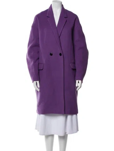 Pre-owned Isabel Marant Virgin Wool Coat In Purple