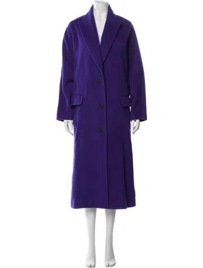 Pre-owned Isabel Marant Virgin Wool Coat In Purple
