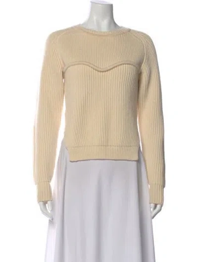 Pre-owned Isabel Marant Virgin Wool Crew Neck Sweater In Neutral