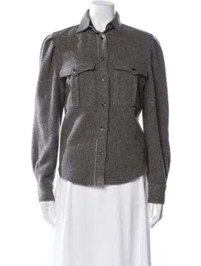 Pre-owned Isabel Marant Virgin Wool Denim Jacket In Gray
