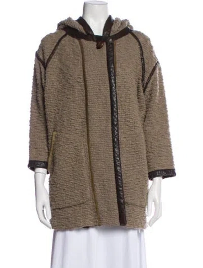 Pre-owned Isabel Marant Virgin Wool Faux Fur Jacket In Neutral