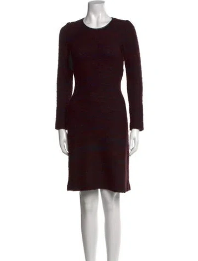 Pre-owned Isabel Marant Virgin Wool Knee-length Dress In Burgundy