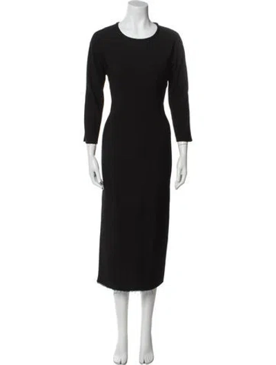 Pre-owned Isabel Marant Virgin Wool Long Dress In Black