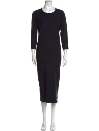 Pre-owned Isabel Marant Virgin Wool Long Dress In Blue