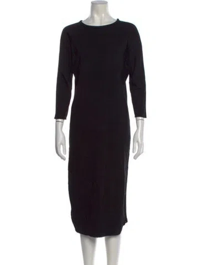 Pre-owned Isabel Marant Virgin Wool Midi Length Dress In Black