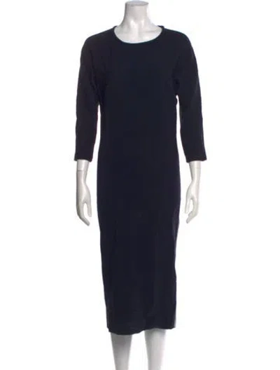 Pre-owned Isabel Marant Virgin Wool Midi Length Dress In Blue/grey