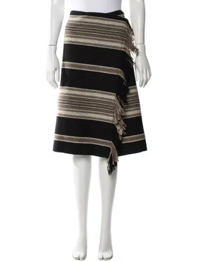 Pre-owned Isabel Marant Virgin Wool Midi Length Skirt In Black
