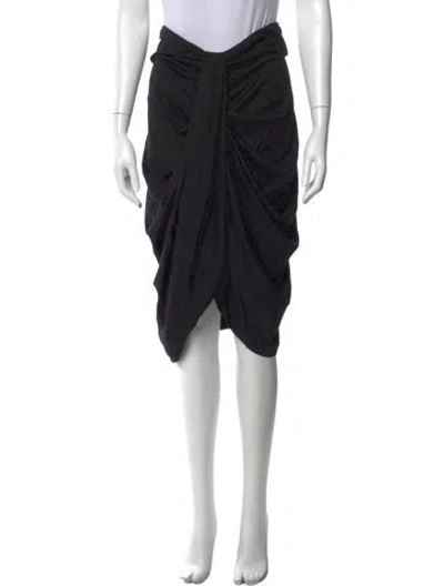 Pre-owned Isabel Marant Virgin Wool Midi Length Skirt In Black
