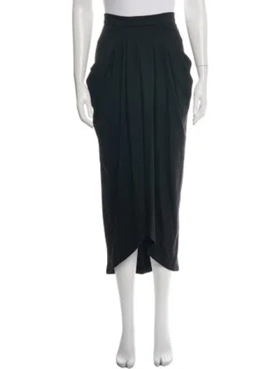 Pre-owned Isabel Marant Virgin Wool Midi Length Skirt In Black