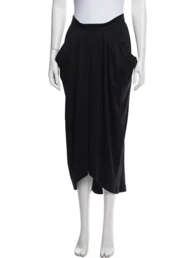 Pre-owned Isabel Marant Virgin Wool Midi Length Skirt In Black