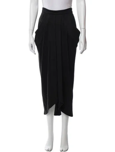 Pre-owned Isabel Marant Virgin Wool Midi Length Skirt W/ Tags In Black