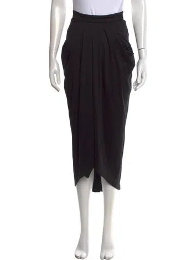 Pre-owned Isabel Marant Virgin Wool Midi Length Skirt W/ Tags In Black