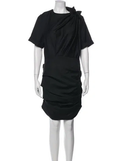 Pre-owned Isabel Marant Virgin Wool Mini Dress In Black