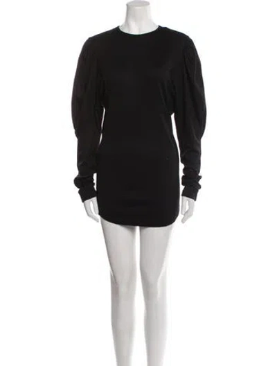 Pre-owned Isabel Marant Virgin Wool Mini Dress In Blue