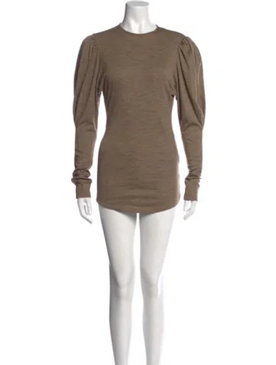 Pre-owned Isabel Marant Virgin Wool Mini Dress In Green