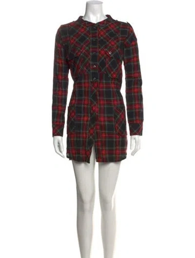 Pre-owned Isabel Marant Virgin Wool Mini Dress In Red