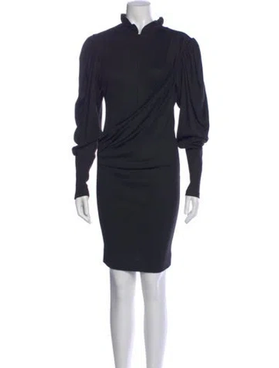 Pre-owned Isabel Marant Virgin Wool Mini Dress W/ Tags In Black