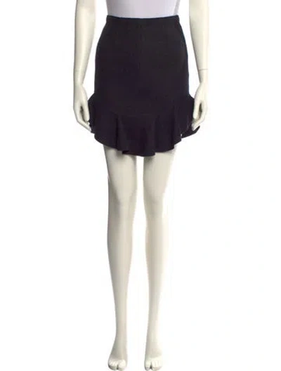 Pre-owned Isabel Marant Virgin Wool Mini Skirt In Black