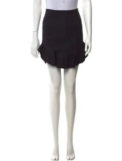 Pre-owned Isabel Marant Virgin Wool Mini Skirt In Black