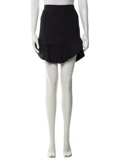 Pre-owned Isabel Marant Virgin Wool Mini Skirt In Black