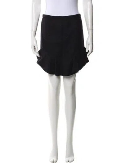 Pre-owned Isabel Marant Virgin Wool Mini Skirt In Blue