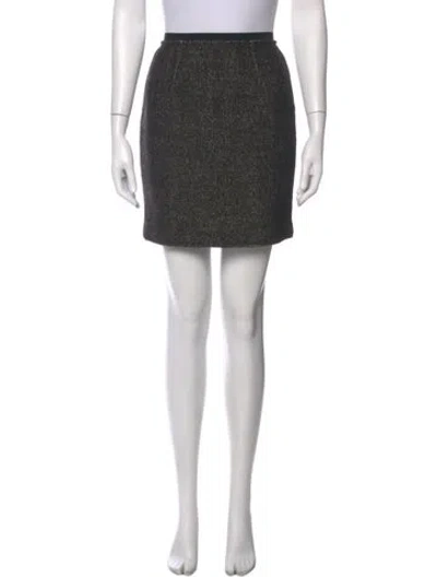 Pre-owned Isabel Marant Virgin Wool Mini Skirt In Gray