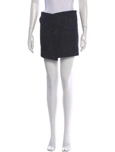 Pre-owned Isabel Marant Virgin Wool Mini Skirt In Gray