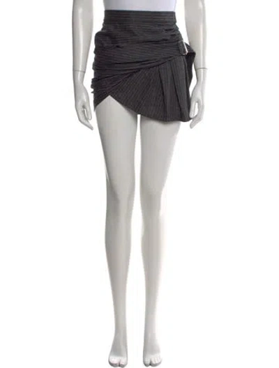 Pre-owned Isabel Marant Virgin Wool Mini Skirt In Gray