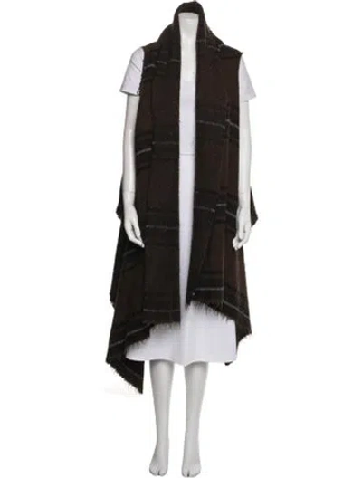 Pre-owned Isabel Marant Virgin Wool Open Front Sweater In Brown