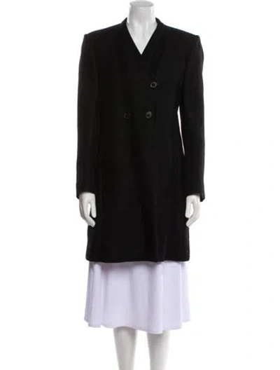Pre-owned Isabel Marant Virgin Wool Peacoat In Black