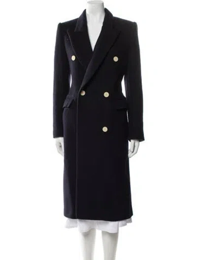 Pre-owned Isabel Marant Virgin Wool Peacoat In Blue