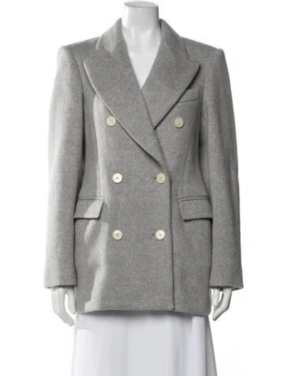 Pre-owned Isabel Marant Virgin Wool Peacoat In Grey